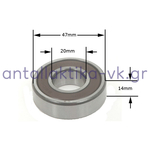 Ρουλεμάν 6204 ZZ 20mm X 47mm X 14mm