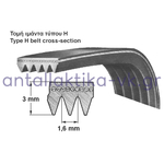 Ιμάντας 1151H7 ραβδωτός πλυντηρίου ρούχων BRANDT / PITSOS