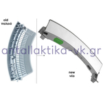 Κλείστρο λαβή πλυντηρίου ρούχων BOSCH / SIEMENS ασημί 751783
