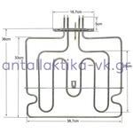 Αντίσταση γκριλ άνω φούρνου MIELE  1300W+1600W 230V  6803652