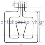 Αντίσταση γκριλ άνω φούρνου SIEMENS BOSCH PITSOS NEFF 2700WATT 220V