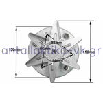 Ανεμιστήρας αερόθερμου φούρνου κομπλέ μακρύς άξονας ΓΕΝΙΚΗΣ ΧΡΗΣΗΣ