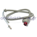 Σωλήνας παροχής νερού με βαλβίδα aqua stop πλυντηρίων πιάτων / ρούχων 1,8 μέτρα 220volt