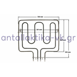 Αντίσταση με γκριλ άνω φούρνου κουζίνας AEG / ELECTROLUX  3570337018  800/1750W, 220volt