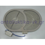 Ceramic hearth double oval 1000 + 1800watt, 220volt, Φ270X165mm 6 ends