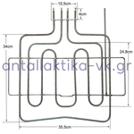 Αντίσταση με γκριλ άνω φούρνου SIEMENS / PITSOS 214692  1700+1100watt 220volt